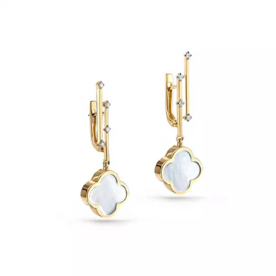 Серьги с бриллиантами из золота