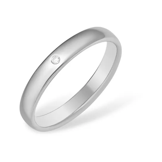 Кольцо обручальное из серебра