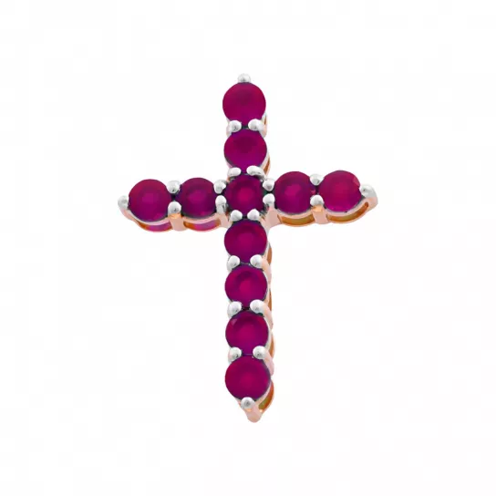 Крест с корундом из золота