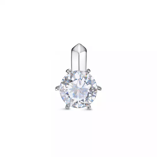 Подвеска с фианитом из серебра