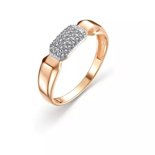 Кольцо с фианитом из золота