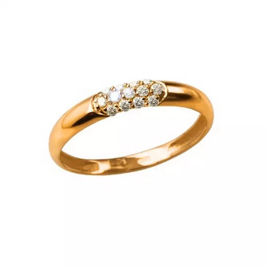 Кольцо с бриллиантами из золота