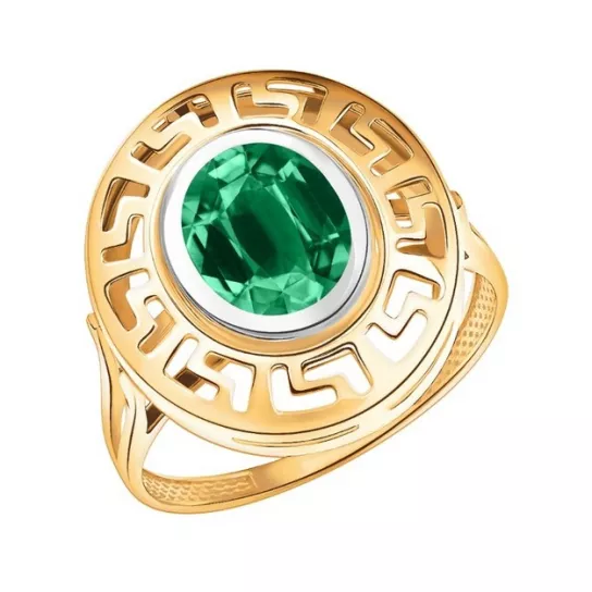 Кольцо с фианитом из золота