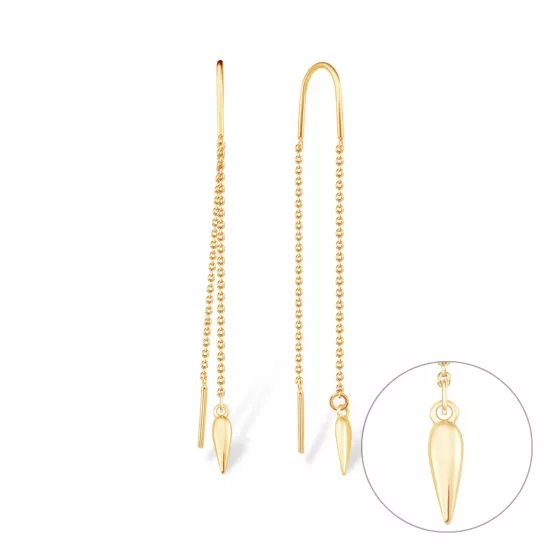 Серьги-продевки из золота