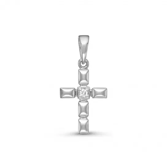 Крест с бриллиантами из золота