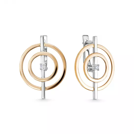 Серьги с бриллиантами из золота