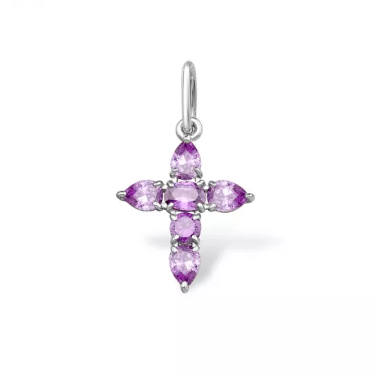 Подвеска с фианитом из серебра