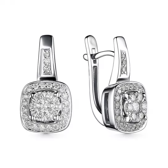 Серьги с бриллиантами из золота