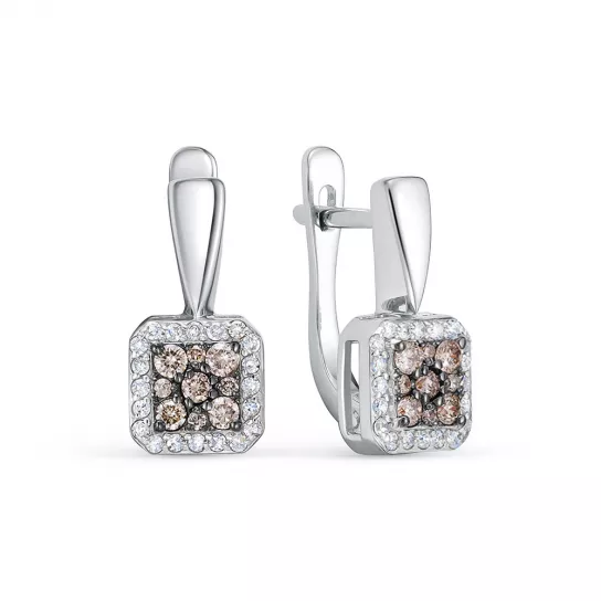 Серьги с бриллиантами из золота